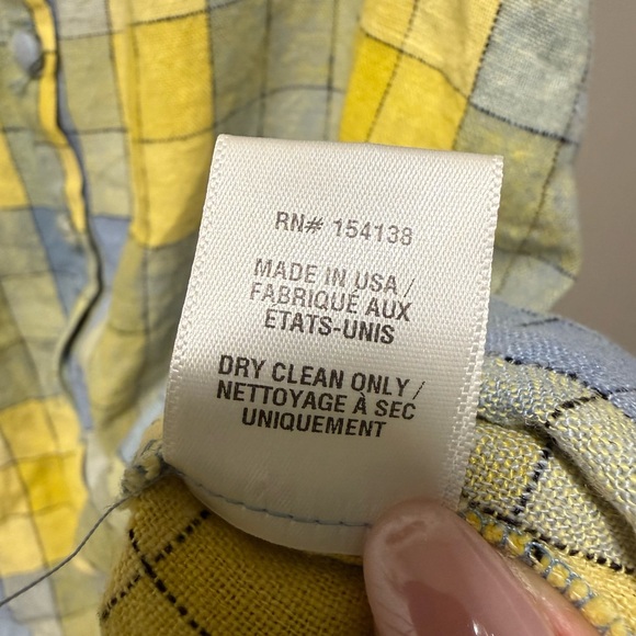 STAUD Amina Plaid Mini Dress - Blue & Yellow Gingham - Size 12 - Picture 8 of 9